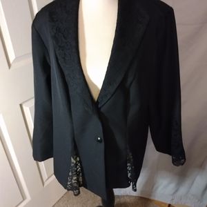 Midnight Velvet Black Women's pant suit. Size 18W